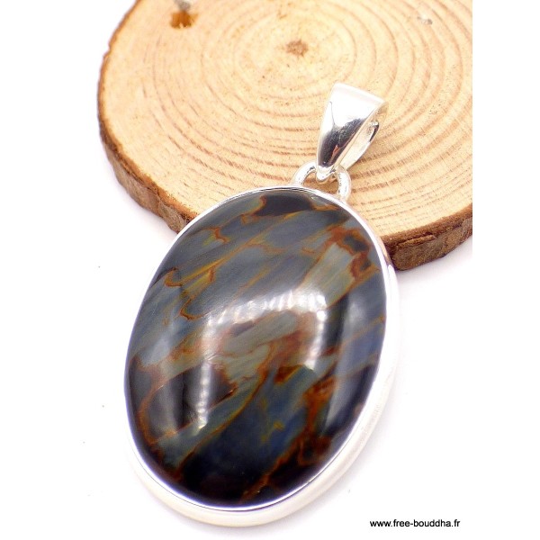 Pendentif Pietersite qualité AAA bleu fauve Pendentifs pierres naturelles PU17.1