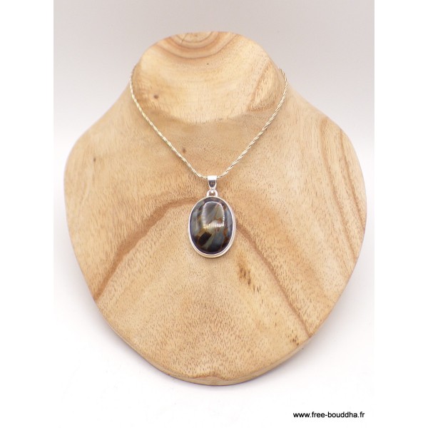 Pendentif Pietersite qualité AAA bleu fauve Pendentifs pierres naturelles PU17.1