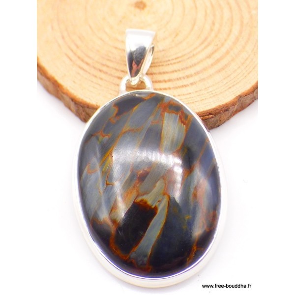 Pendentif Pietersite qualité AAA bleu fauve Pendentifs pierres naturelles PU17.1