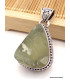 Pendentif Préhnite brute style vintage Bijoux en Préhnite PU19