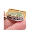 Pendentif Préhnite brute style vintage Bijoux en Préhnite PU19