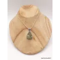 Pendentif Préhnite brute style vintage - Pendentifs pierres naturelles