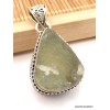 Pendentif Préhnite brute style vintage Bijoux en Préhnite PU19