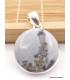 Pendentif rond en Jaspe Maligano blanc Bijoux en Jaspe PU20
