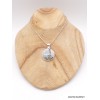 Pendentif rond en Jaspe Maligano blanc Bijoux en Jaspe PU20