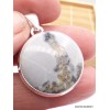 Pendentif rond en Jaspe Maligano blanc Bijoux en Jaspe PU20