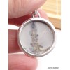 Pendentif rond en Jaspe Maligano blanc Bijoux en Jaspe PU20