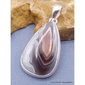 Pendentif goutte Agate de Botswana Bijoux en Agate PU21