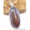 Pendentif Agate de Botswana marron gris Bijoux en Agate PU21.1