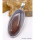 Pendentif Agate de Botswana marron gris Bijoux en Agate PU21.1