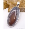 Pendentif Agate de Botswana marron gris Bijoux en Agate PU21.1