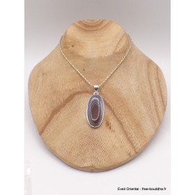 Pendentif Agate de Botswana marron gris Bijoux en Agate PU21.1