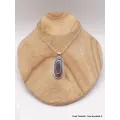 Pendentif Agate de Botswana marron gris - Bijoux en Agate