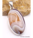 Pendentif Agate de Botswana orange blanc Pendentifs pierres naturelles PU21.2