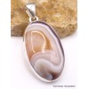 Pendentif Agate de Botswana orange blanc Pendentifs pierres naturelles PU21.2