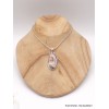 Pendentif Agate de Botswana orange blanc Pendentifs pierres naturelles PU21.2