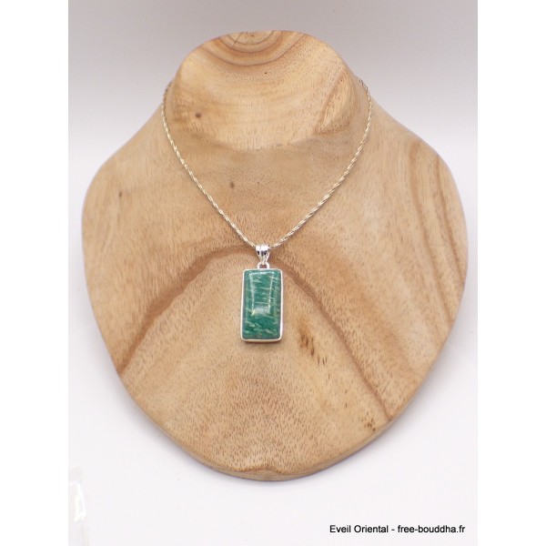 Pendentif Amazonite rectangulaire Pendentifs pierres naturelles PU23.2