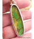 Pendentif oval long Turquoise verte cuivrée Pendentifs pierres naturelles PU27