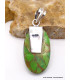 Pendentif Turquoise verte cuivrée motif grappe Pendentifs pierres naturelles PU27.1