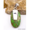 Pendentif Turquoise verte cuivrée motif grappe Pendentifs pierres naturelles PU27.1