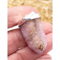 Pendentif Quartz Spirit et Améthyste cabochon Pendentifs pierres naturelles PU28