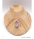 Pendentif Quartz Spirit et Améthyste cabochon Pendentifs pierres naturelles PU28