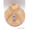 Pendentif Quartz Spirit et Améthyste cabochon Pendentifs pierres naturelles PU28