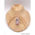Pendentif Quartz Spirit et Améthyste cabochon Pendentifs pierres naturelles PU28