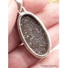 Pendentif oval en Os de dinosaure Pendentifs pierres naturelles PU29.1