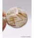 Pendentif Quartz rutile doré forme ronde Pendentifs pierres naturelles PU31.1
