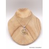 Pendentif Quartz rutile doré forme ronde Pendentifs pierres naturelles PU31.1