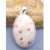 Pendentif Cristal de Cinabre oval Pendentifs pierres naturelles XV6.7