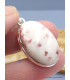 Pendentif Cristal de Cinabre oval Pendentifs pierres naturelles XV6.7