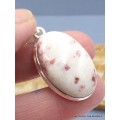 Pendentif Cristal de Cinabre oval Pendentifs pierres naturelles XV6.7