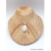 Pendentif Cristal de Cinabre oval Pendentifs pierres naturelles XV6.7