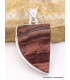 Pendentif en Oeil de Tigre rouge brut semi-oval Pendentifs pierres naturelles XV15.2