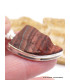 Pendentif en Oeil de Tigre rouge brut semi-oval Pendentifs pierres naturelles XV15.2