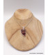 Pendentif en Oeil de Tigre rouge brut semi-oval Pendentifs pierres naturelles XV15.2