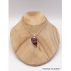 Pendentif en Oeil de Tigre rouge brut semi-oval Pendentifs pierres naturelles XV15.2