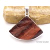 Pendentif en Oeil de Tigre rouge brut trapèze Pendentifs pierres naturelles XV15.5