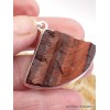 Pendentif en Oeil de Tigre rouge brut trapèze Pendentifs pierres naturelles XV15.5