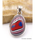 Pendentif Fordite Agate Detroïte rouge bleue Pendentifs pierres naturelles XV17.3
