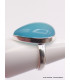 Bague goutte Calcédoine bleue taille 60 Bagues pierres naturelles XV56.4