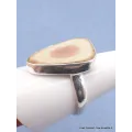 Bague Jaspe Impérial jaune pâle rose Taille 62 - Bijoux en Jaspe