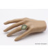 Bague Homme Jaspe Impérial kaki vert taille 69/70 Bijoux en Jaspe XV57.4