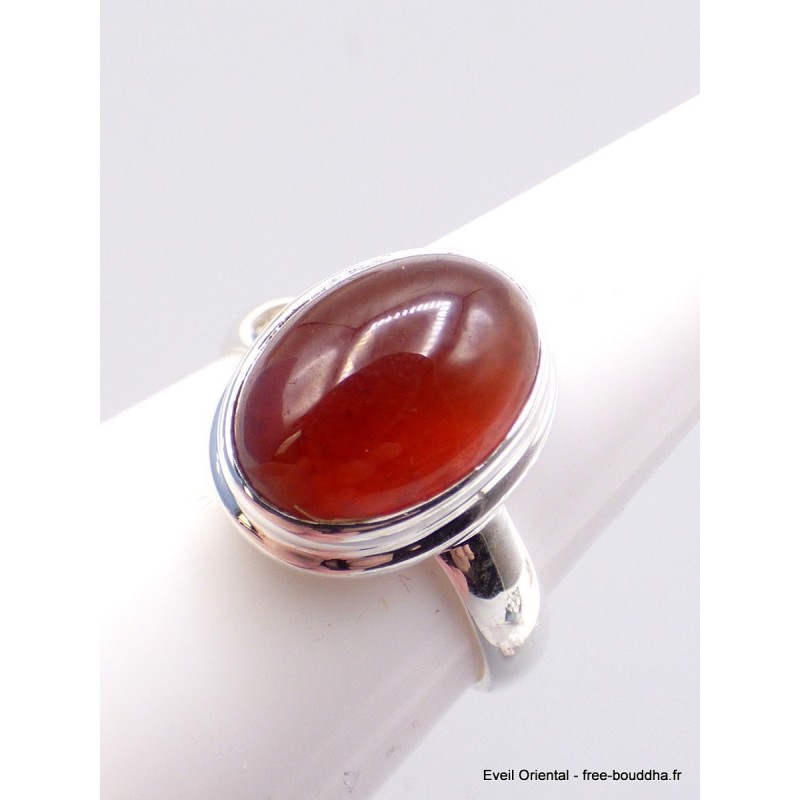 Bague Grenat Hessonite ovale taille 59 Bagues pierres naturelles XV60.3