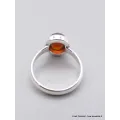 Petite bague Grenat Hessonite ovale taille 55 - Bagues pierres naturelles