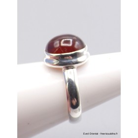 Petite bague Grenat Hessonite ovale taille 57/58 Bagues pierres naturelles XV60.6