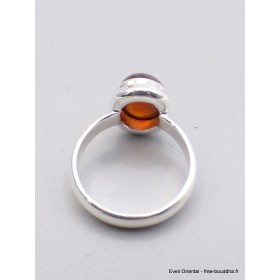 Petite bague Grenat Hessonite ovale taille 57/58 Bagues pierres naturelles XV60.6