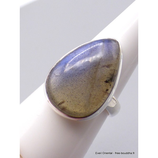 Bague Labradorite bleue forme goutte Taille 59 Bijoux en Labradorite Bleue XV54.8